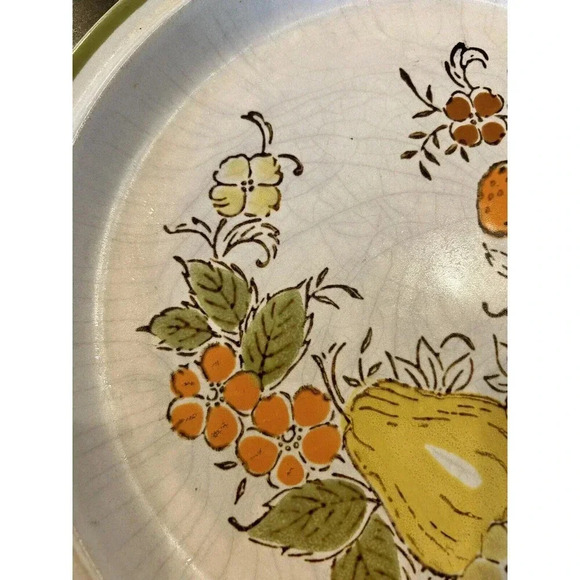 Vintage Stoneware Harvest Collection Valley Fruits‎ Platter made in Japan 12 In. - Picture 2 of 7